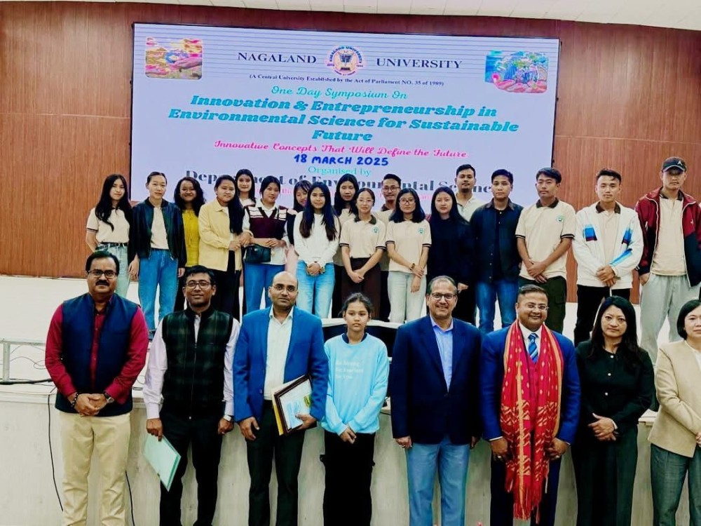 Prof J.K. Patnaik, Vice-Chancellor of Nagaland University and others at the Symposium.